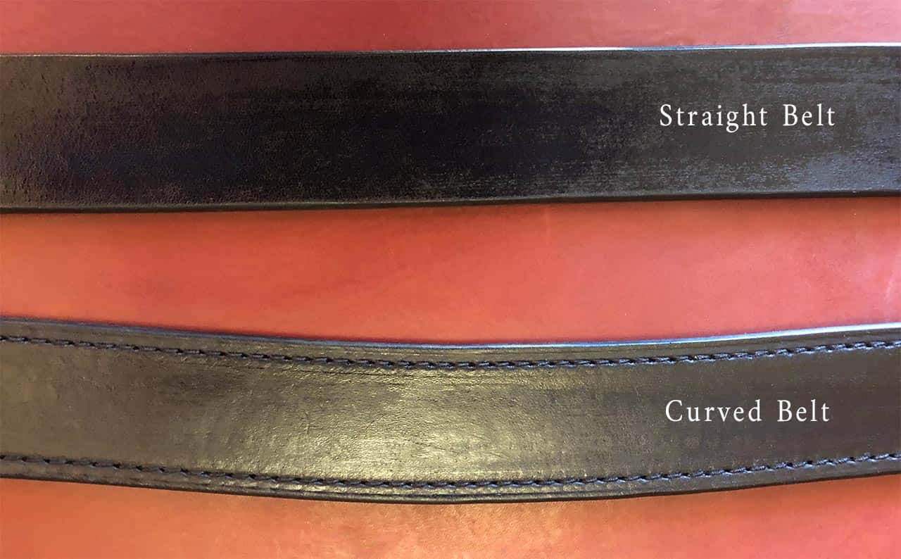 Curved Leather Belt